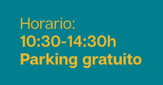 HORARIO:10:30 - 14:30 - PARKING GRATUITO