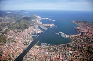 Panoramic view of the Port of Bilbao