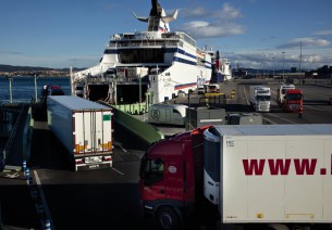 Lorries at roro terminal