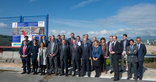 Visita a las obras de la plataforma ferroviaria de Arasur