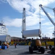 Navacel embarks the towers that will form part of the first floating wind farm