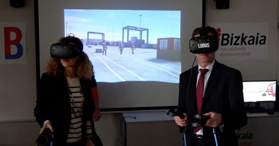 Biscay firefighters train for future emergencies in the Port of Bilbao using   virtual reality simulator, the only one in the country.