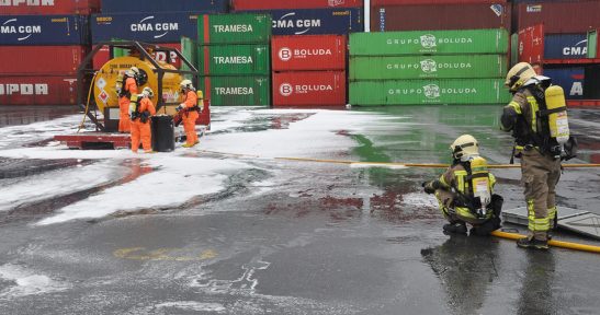 La Autoridad Portuaria realiza un simulacro de activación del Plan de Autoprotección del Puerto de Bilbao