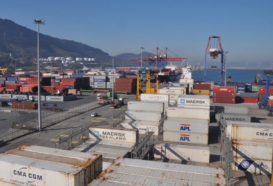 Containers refrigerated in the port