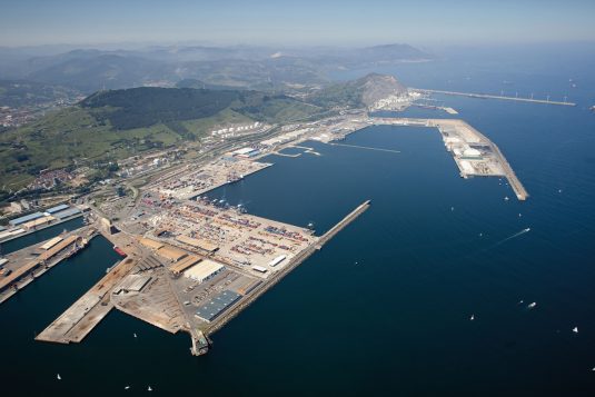 View of the port extension area