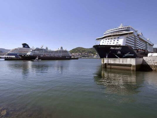 Porth of Bilbao 3 cruises berthed