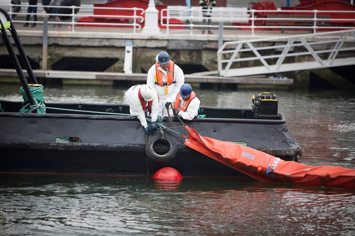 Mock marine pollution drill