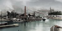 Portu basin and Altos Hornos de Vizcaya factory (1919)