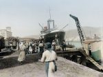 MAR ADRIATICO ontziko egurra deskargatzen (1924)
