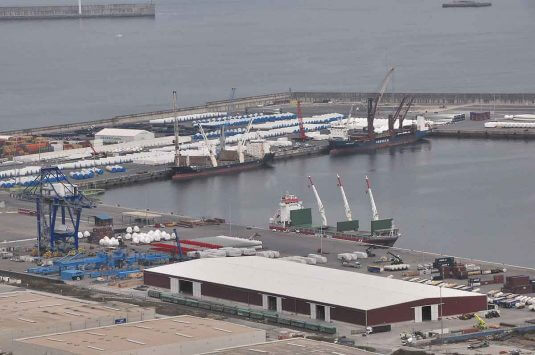 Vessels operating in industrial zone