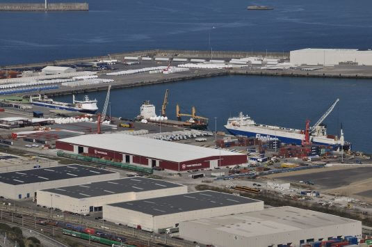 Some of the Port of Bilbao docks