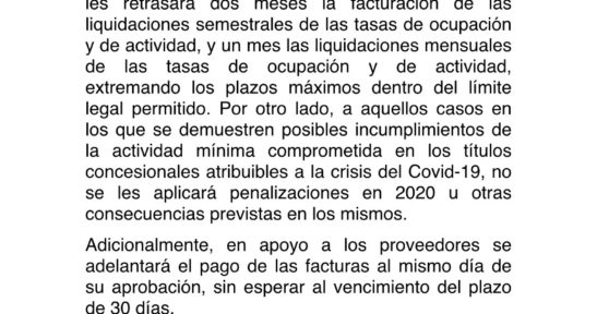 La Autoridad Portuaria de Bilbao aprueba un paquete de medidas económicas dirigidas a las empresas concesionarias y a proveedores del puerto por la crisis del COVID-19