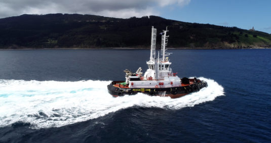 New gas and diesel-powered tugboat