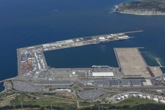 View of the port extension area