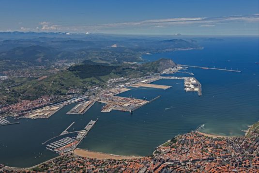 General view of the port of Bilbao