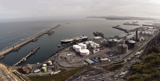 Industrial area of the port