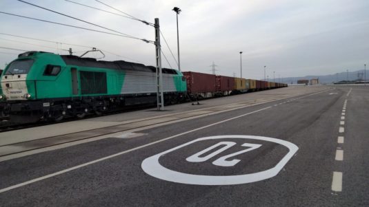 Freight train from Arasur to the Port of Bilbao