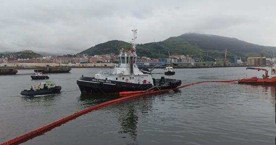 Puesto a prueba, con éxito, el Plan contra la contaminación marina accidental del Puerto de Bilbao