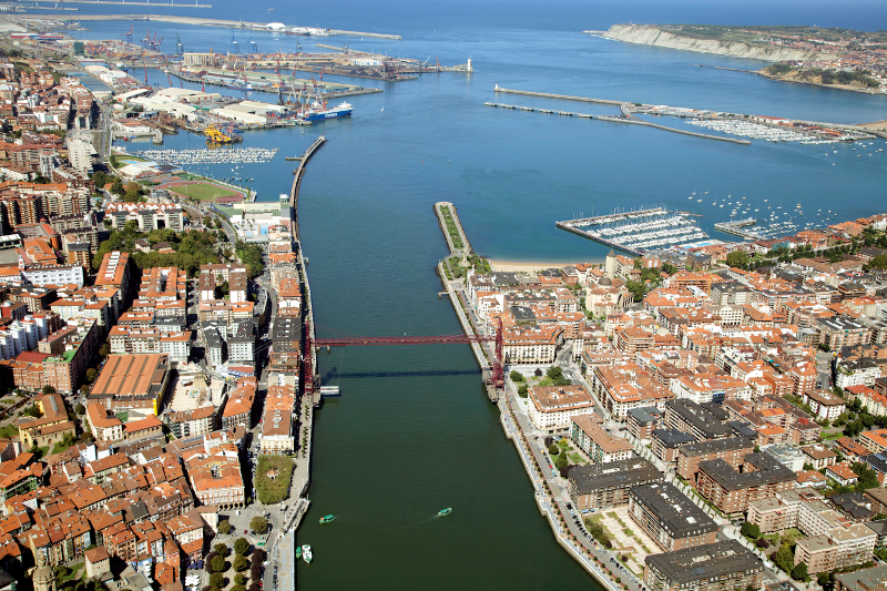 Bilbao river and port