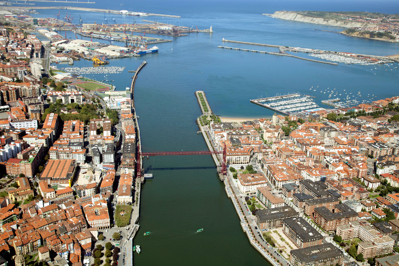 Bilbao river and port Bilbao river and port