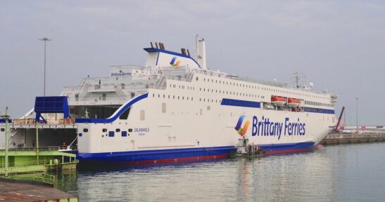 The Port of Bilbao, venue for the inauguration by Brittany Ferries of a gas-powered ferry with several other major environmental and passenger comfort improvements