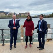 The Provincial Council of Bizkaia, the Port Authority of Bilbao and Erandio Town Council sign an agreement to work together on the projects for a boulevard along the river and a swing bridge.