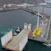 The Port of Bilbao hosts the construction, assembly and launch of the DemoSATH offshore wind turbine