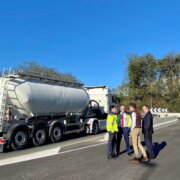 Imanol Pradales and Ricardo Barkala take a tour of the new lay-bys on the N-240