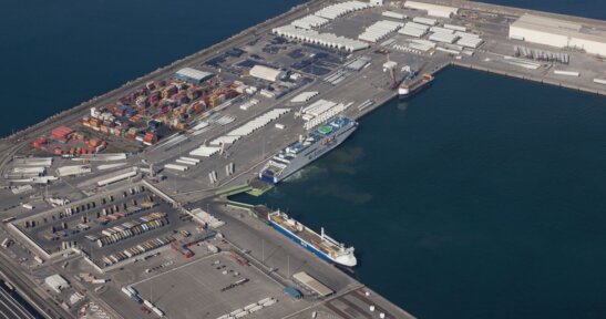 The Port of Bilbao, identified as part of a green shipping route between Spain and the United Kingdom