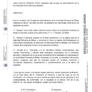 Bilboko Portu Agintaritzaren Kontseiluaren Ebazpena, Bilboko Portuko amarratzeko eta desamarratzeko portuko zerbitzurako berariazko betekizunen plegua onartzeari buruzkoa